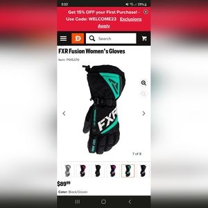 Fxr fusion women's gloves